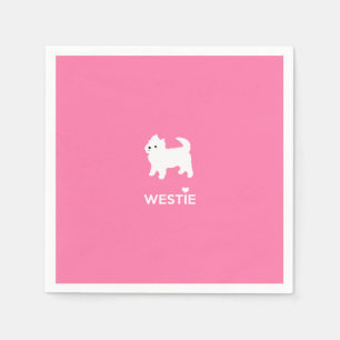 Cute Väster Highland Terrier - I Kärlek Westies Pappersservett