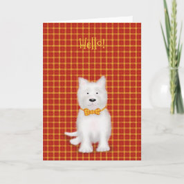 Cute Väster Highland Terrorism "hej Card" Kort