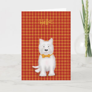 Cute Väster Highland Terrorism "hej Card" Kort