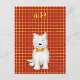 Cute Väster Highland Terrorism "hej postcard Vykort