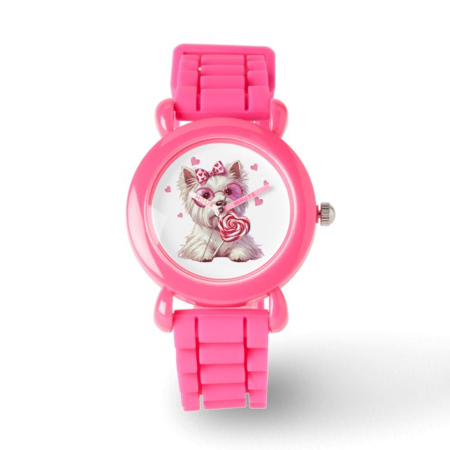 Cute Väster Highland White Terrier Kids Watch Armbandsur (Framsida)