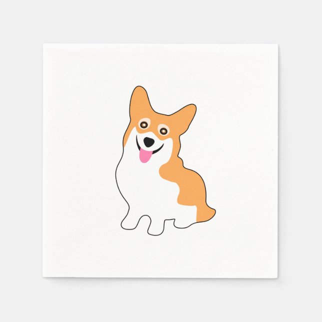 Cute Väster Pembroke Corgi Valp Pappersservett (Framsidan)