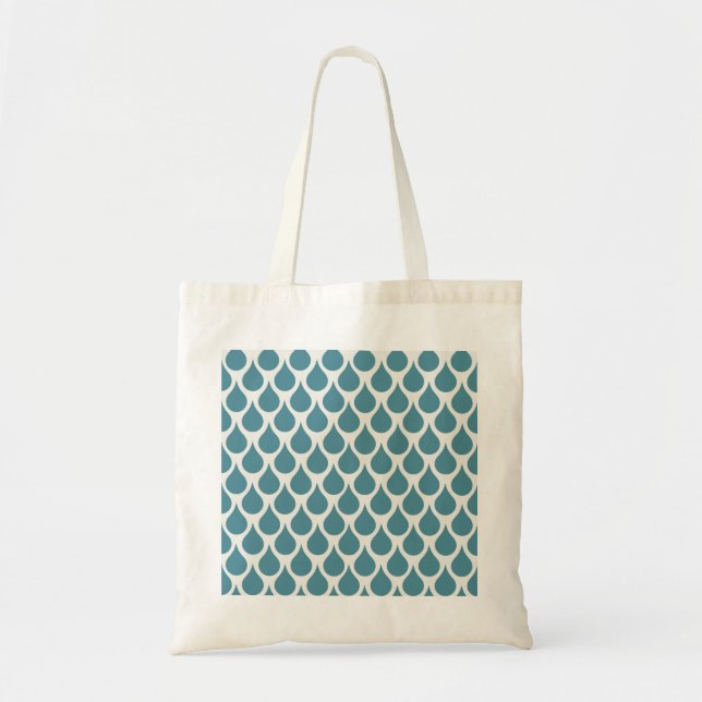 Cute Vatten Raindrops Tote Bag Tygkasse (Framsidan)