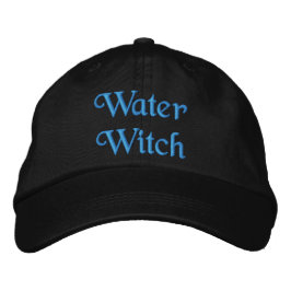 Cute Vatten Witch Turcos Blue Black Broderad Keps