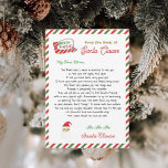 Cute Vattencolor Brev från Santa<br><div class="desc">Cute brev från jultomtkortet. Brev från tomten är ofullständigt utan ett riktigt brevhuvud. Beställ en autentisk handskriven brev från Nordpolen. Tomten är glad över att kunna nå ut till ditt barn för att tala om för dem om de är på den stygga eller trevliga listan. Han kommer att göra roligten...</div>