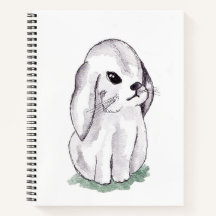 Cute Vattencolor bunny kanin