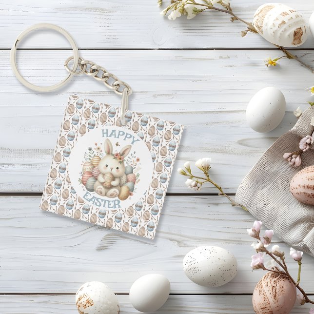 Cute Vattencolor Bunny Påsk (Cute watercolor Bunny Easter Key Ring)