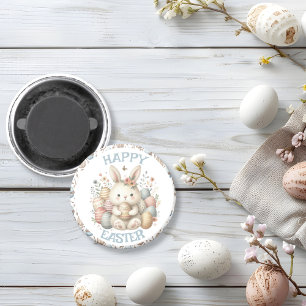 Cute Vattencolor Bunny Påsk Magnet