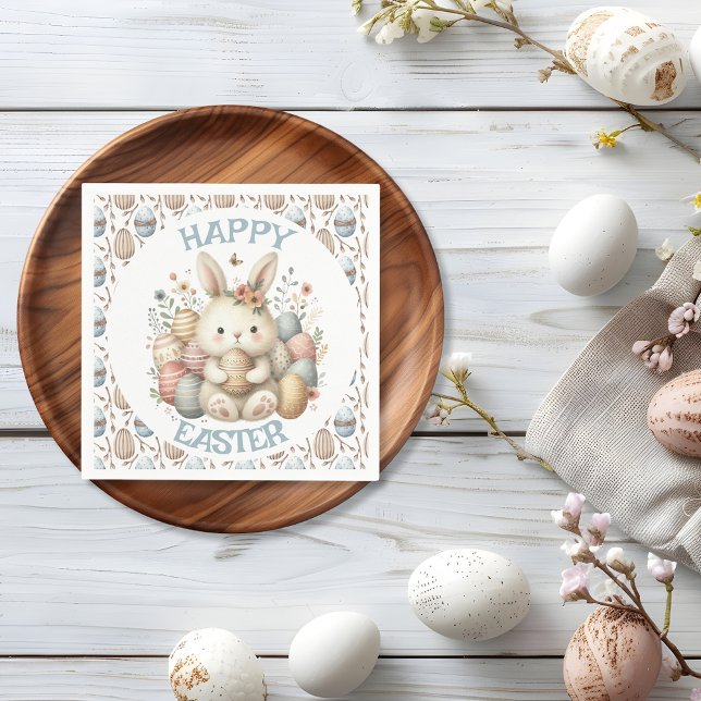 Cute Vattencolor Bunny Påsk Pappersservett (Cute watercolor Bunny Easter Napkin)