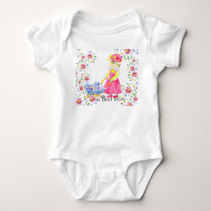 Cute vattencolor cat och baby t shirt