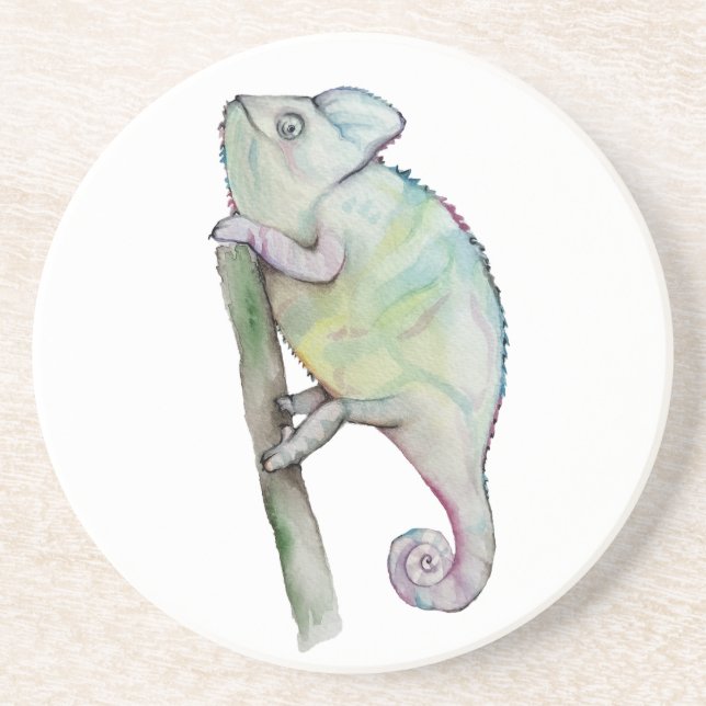 Cute Vattencolor chameleon Underlägg (Framsidan)