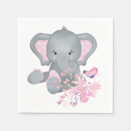 Cute vattencolor Elephant Pappersservett