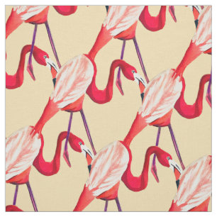 Cute vattencolor flamingo funky modern art tyg