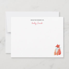 Cute Vattencolor Red fox Pojke Tack Kort