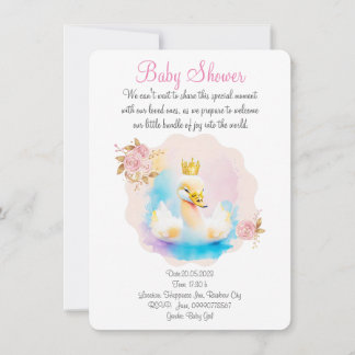 Cute Vattencolor svan Spara Datumet