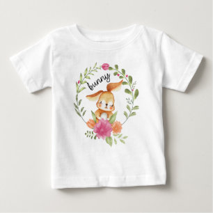Cute Vattenfärgsbunk och blommigt Påsk T Shirt