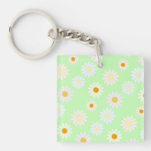 Cute vattenfärgsfärgad Daisy Mönster Grönt