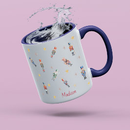 Cute vattenfärgssoldater stjärnor mönster mugg