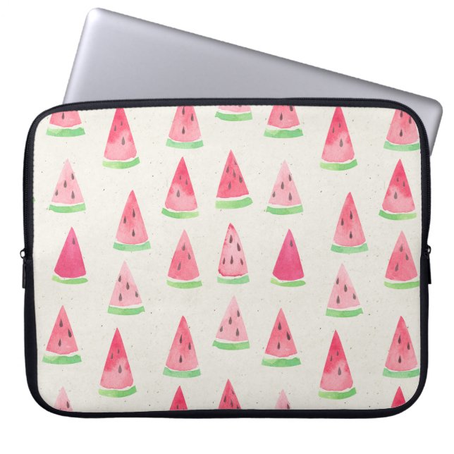 Cute Vattenmelon: Sömlös vattenfärg mönster. Laptop Fodral (Framsidan)