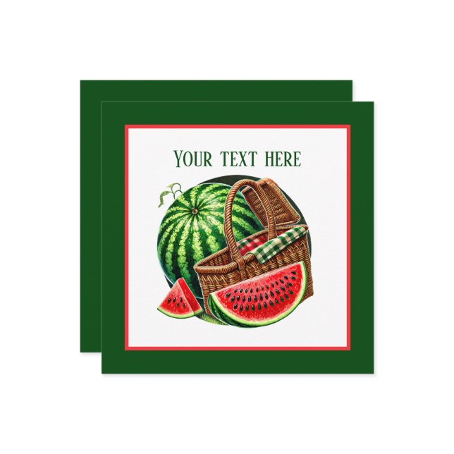 Cute Vattenmelonfestival party Inbjudningar (Fram/Back In Situ)