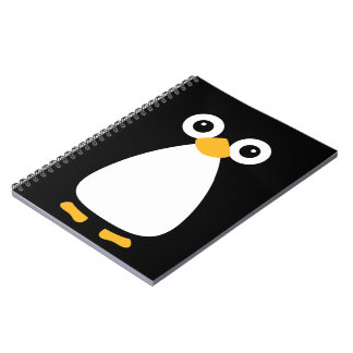 Cute Vector Penguin Anteckningsbok Med Spiral