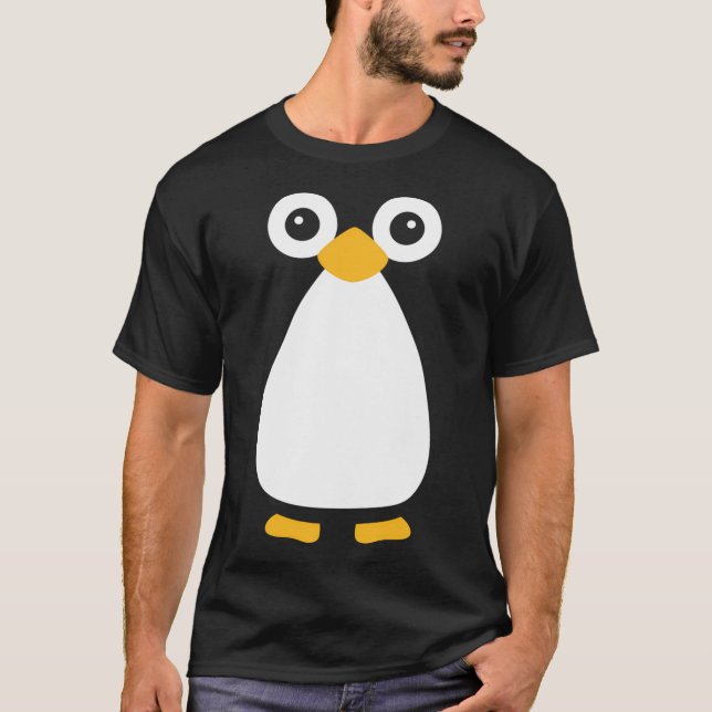 Cute Vector Penguin T Shirt (Framsida)