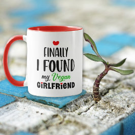 Cute Vegan Girlvän Valentine Mugg