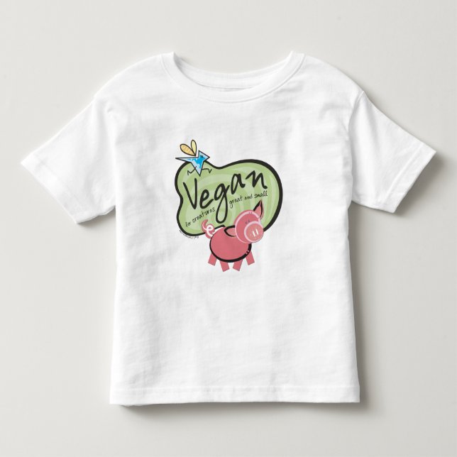 Cute Vegan-meddelande Tee Shirt (Framsida)
