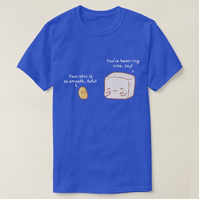 Cute Vegan Pun Tofu och Beans kärlek Food T Shirt (Design framsida)