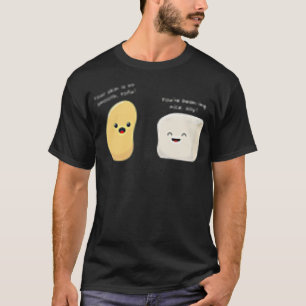 Cute Vegan Pun Tofu och Beans kärlek Food T-Shirt
