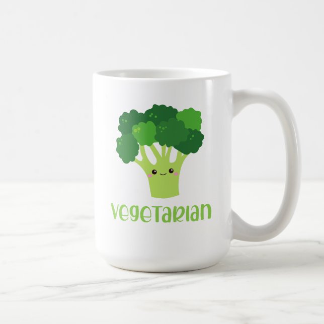 Cute Vegan Vegetarian Funny Quote Coffee Mugg (Höger)