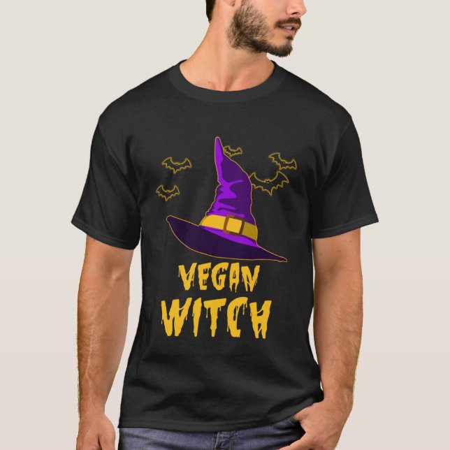 Cute veganism Halloween Matching Couples Vegan Wit T Shirt (Framsida)