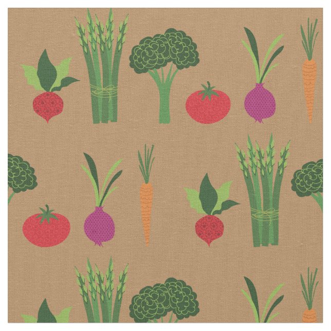 Cute Vegetables Food Tyg (Närbild)
