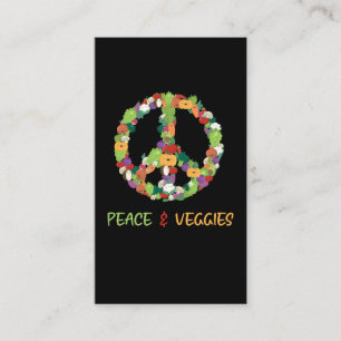Cute Vegetables Plant Fredstecken Vegan Roligt Visitkort