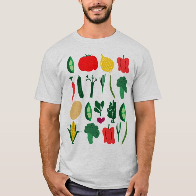 Cute Vegetables T-shirt (Framsida)