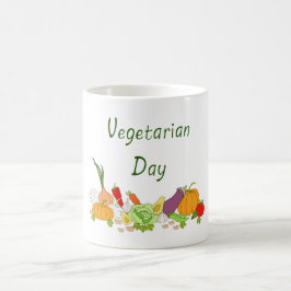 Cute Vegetarian Day minimalist Romantic Coffee M Kaffemugg