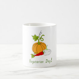 Cute Vegetarian Day minimalist Romantic Coffee M Kaffemugg