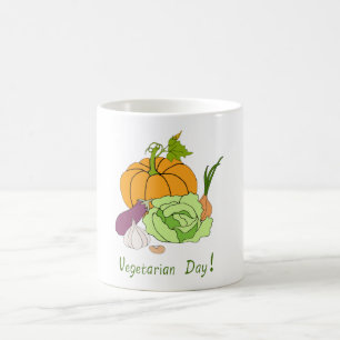 Cute Vegetarian Day minimalist Romantic Kaffemugg