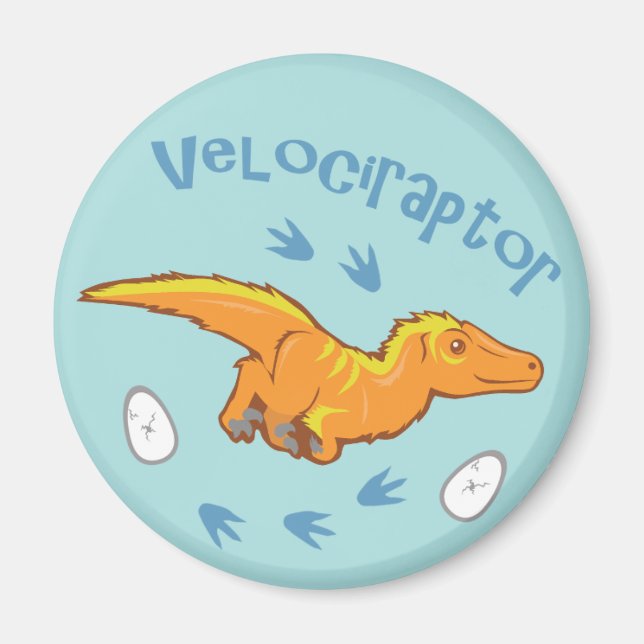 Cute Velociraptor Magnet (Framsidan)