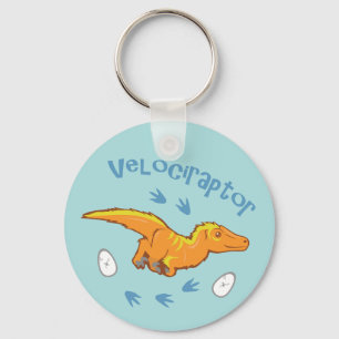 Cute Velociraptor Nyckelring
