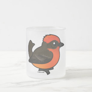 Cute Vermilion Flycatcher Frostad Glasmugg