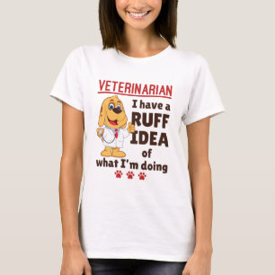 Cute Veterinarian Animal Doktor Dogtor Ruff Idea T Shirt