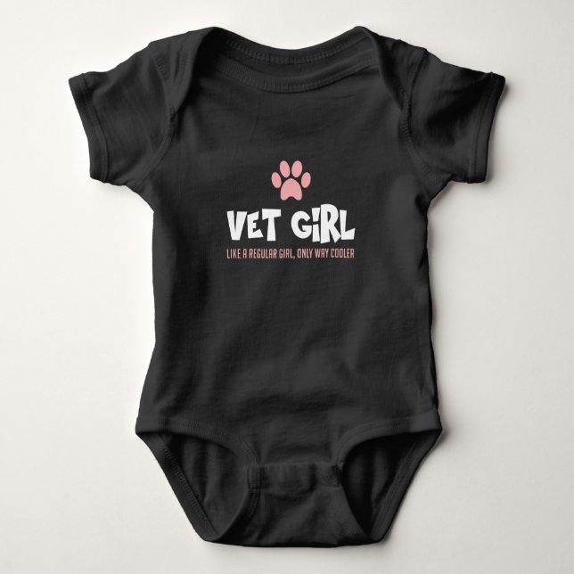 Cute Veterinarian Girl Vet Tech Woman Animal Lover T Shirt (Framsida)