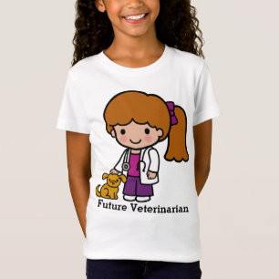 Cute Veterinarian Girl with puppy T Shirt