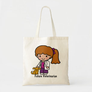 Cute Veterinarian Girl with puppy Tygkasse