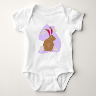 Cute vetor bunny i rosa färg t shirt