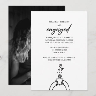Cute Vi är engagerad i Photo Förlovningsfest Inbjudningar