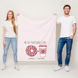 Cute Vi går tillsammans med Donuts och Coffee Flee Fleecefilt