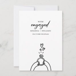 Cute Vi har aviserat Förlovning för foto Inbjudningar