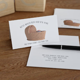 Cute Vi har flyttat New Home Change of Adress Card Visitkort